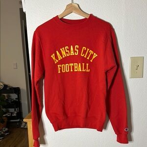Champion Red Kansas City Football Sweatshirt
